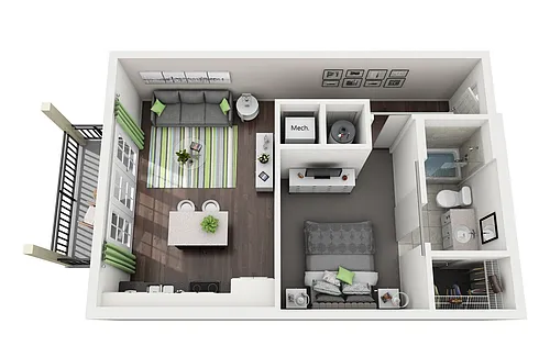 Floor plan S1 - 0 bed 1 bth (4764s1)