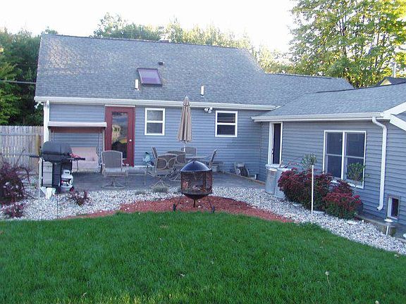 Backyard stone patio