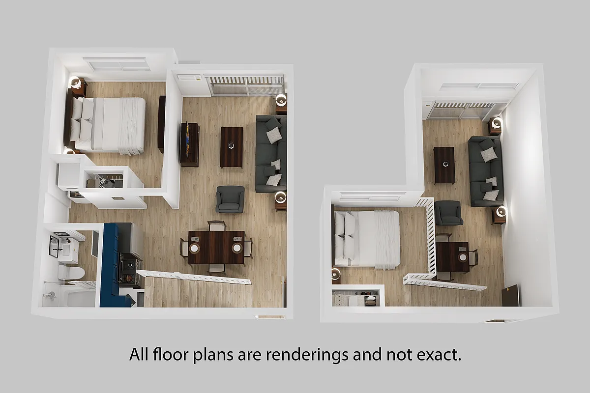 Floor plan One Bedroom - One Bathroom + Loft