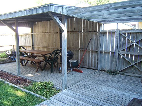 Wood Deck Partially Covered