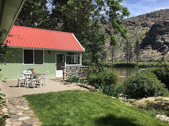 Back patio overlooking river