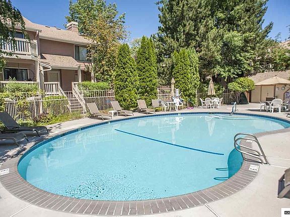 Balcony overlooks pool