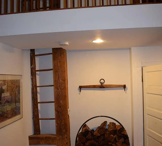 Entry + wood storage