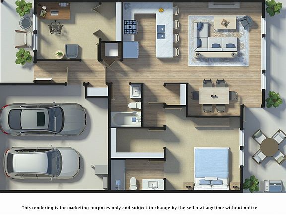 Roof line and siding detail may be different than rendering.