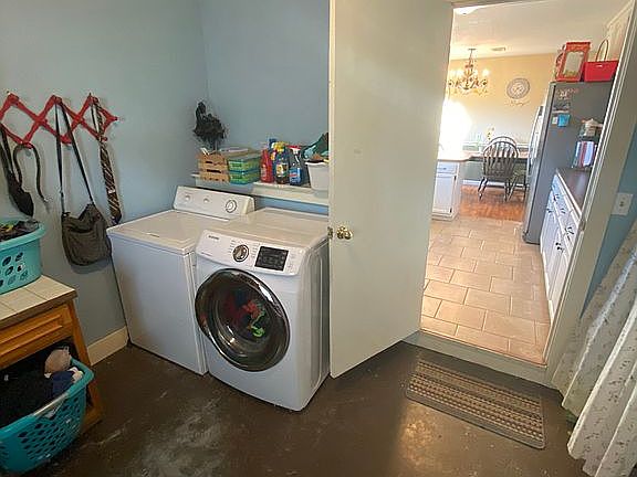 Utility room by garage