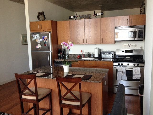 open kitchen with island