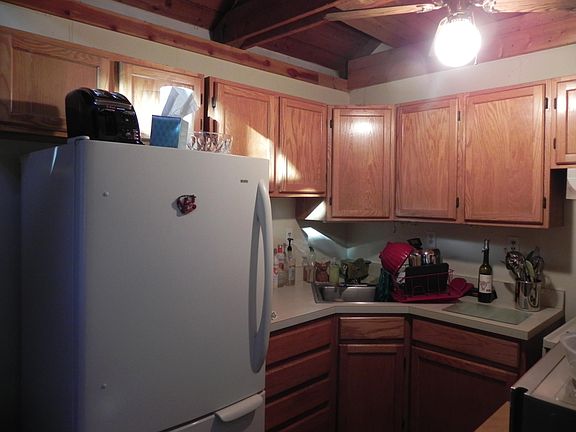 Kitchen with portable dishwasher on right.