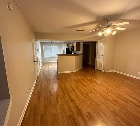 Living room, looking into kitchen