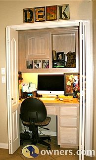 Desk inlet in kitchen