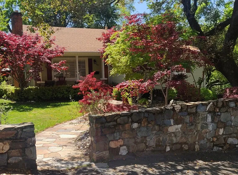 The house sits on 1/3 acre. It is one street over from the one of the trails that brings you to the American River.