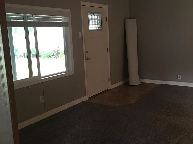 Front door, living room