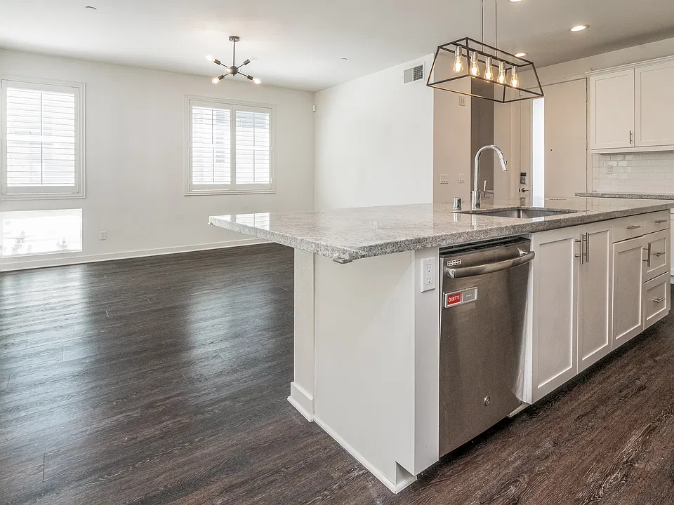 Kitchen and spacious family room
