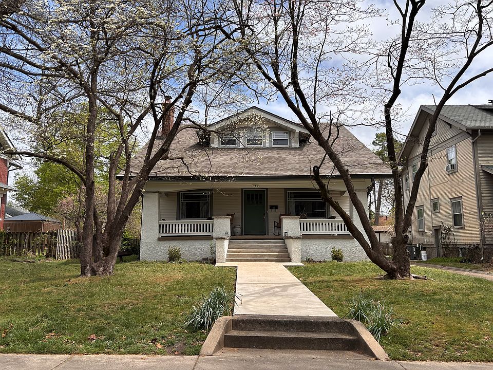 Home exterior from sidewalk