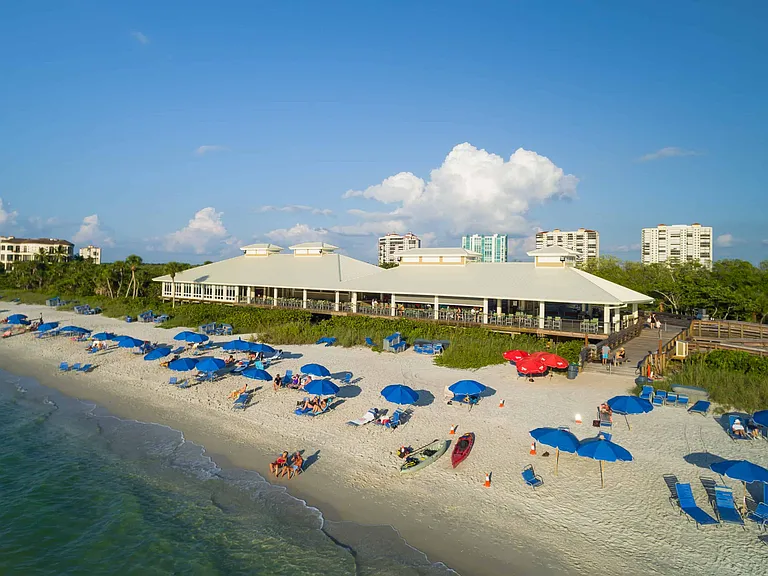 Pelican Bay North Beach and Pavillion with Marker 36 Restaurant