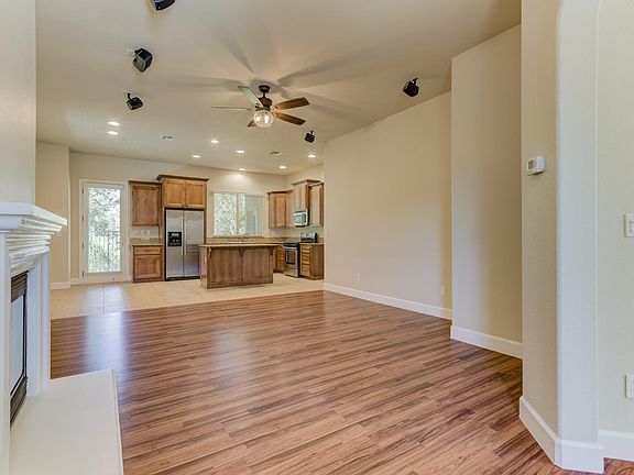 Family room and kitchen.