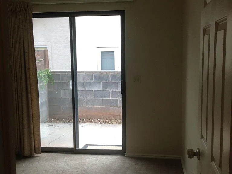 Slider to awaiting backyard.