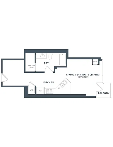 Floor plan Studio-S3