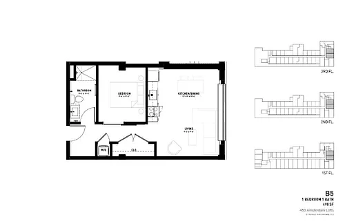 Floor plan B5 - Affordable Program One Bedroom