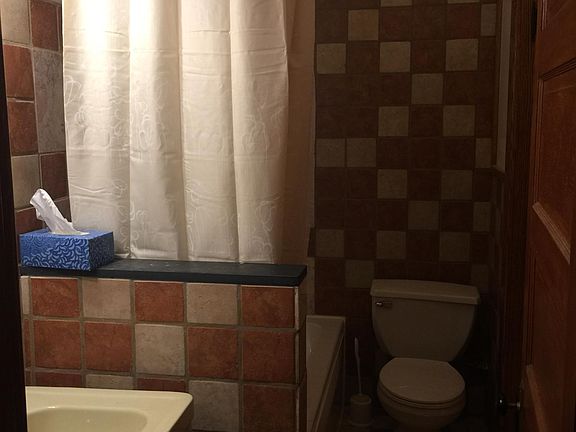 Bathroom with whirlpool tub.