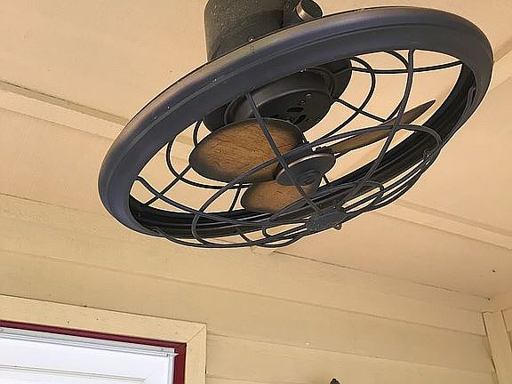 Oscillating Fan front porch