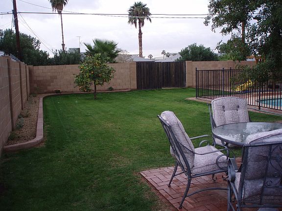 Back yard in winter - notice landscape edging