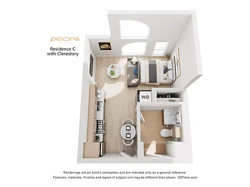 Floor plan Penthouse Residence C with Clerestory