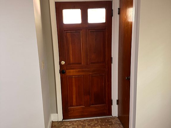 Front door with hall closet