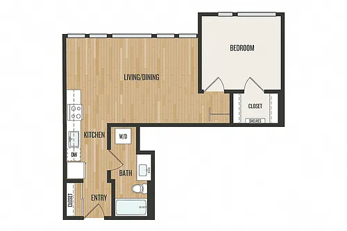 Floor plan 1 Bedroom A3