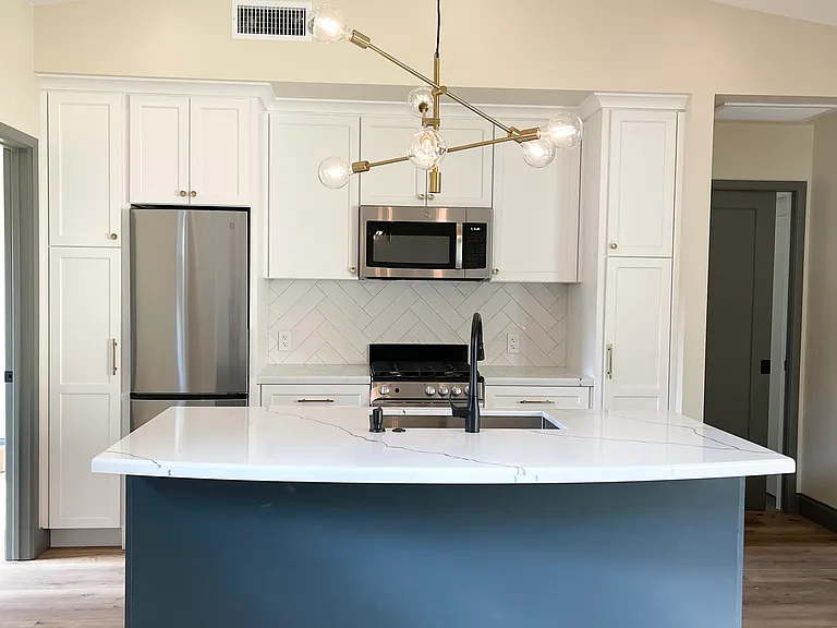 Large area for cooking, preping or as a work space.