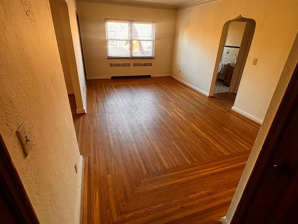 Photo from front door where there are two large closets