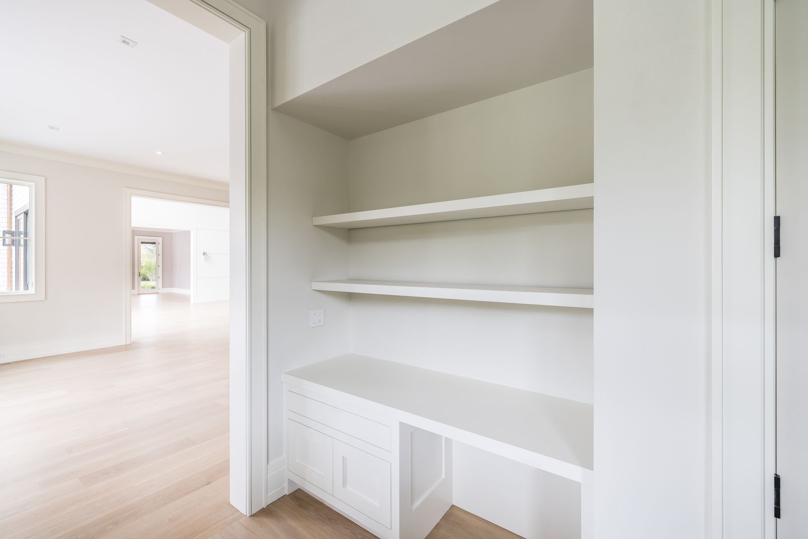 Mudroom Desk off of Kitchen