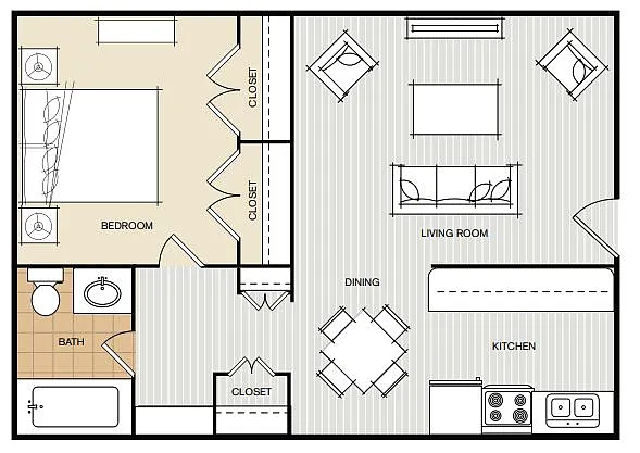 Floor plan Cypress Court A1