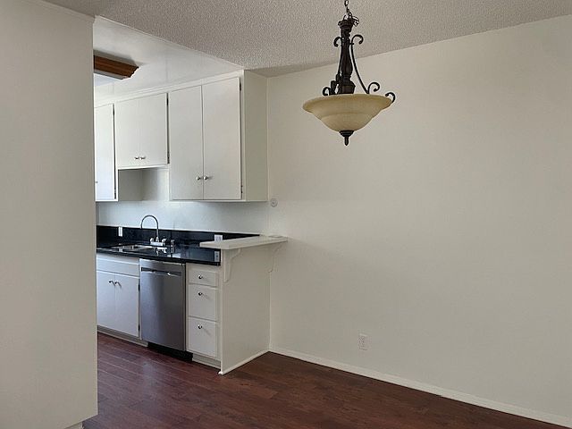 dining area into kitchen