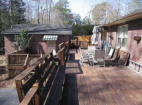 Deck across back of house