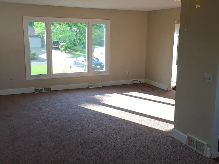 family room view from dining room