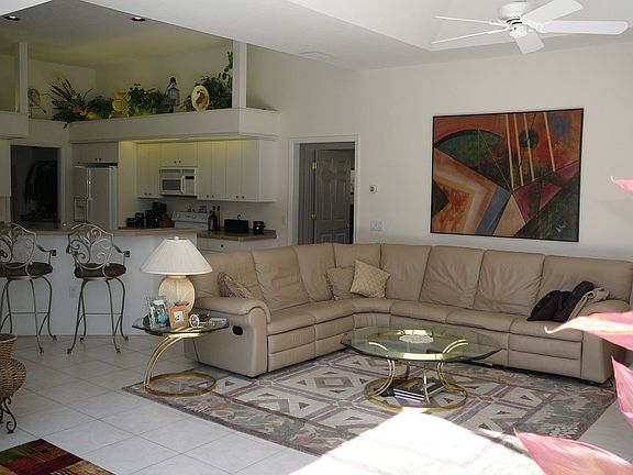 den opens out to pool