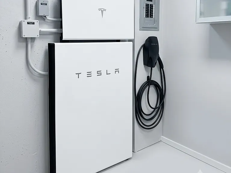 Tesla EV Charger & Backup Power _ Convenient Level 2 EV charging available on-site for electric vehicle owners.