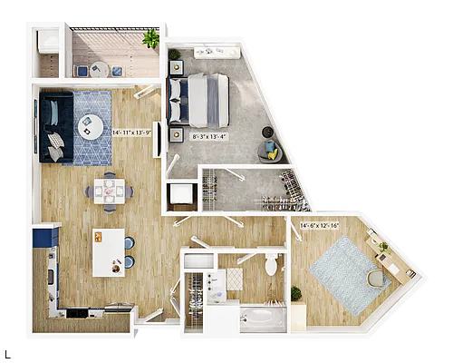 Floor plan The Hadley (Den)