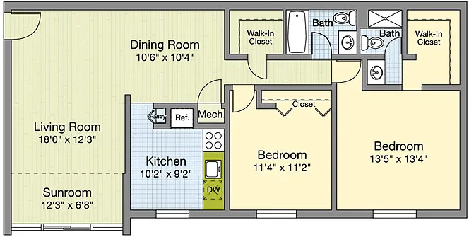 Floor plan Tigris - with Sunroom