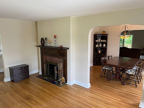 Living room and dining room