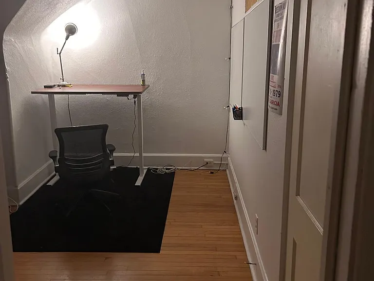 Bedroom with different furniture set up (walls repainted into white)
