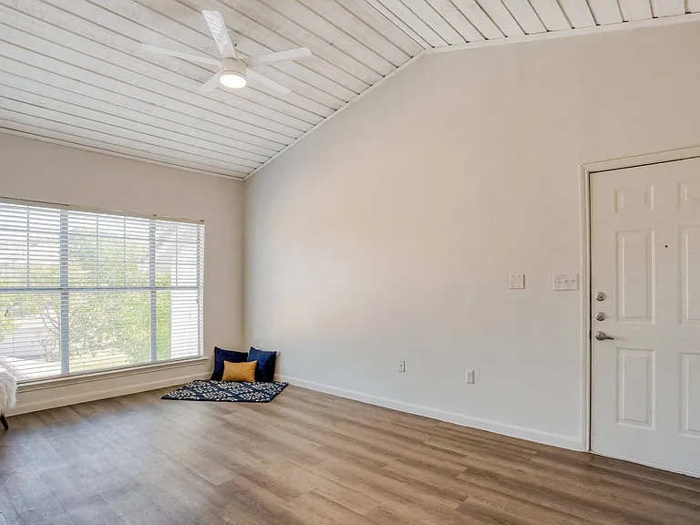 Large windows let in an abundance of light