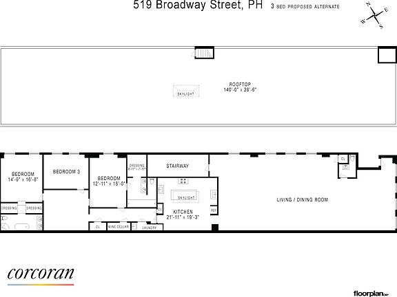 3rd image of 519 Broadway #Penthouse