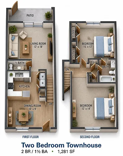Floor plan Two Bedroom