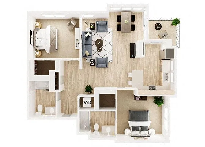 Floor plan 2B2B C
