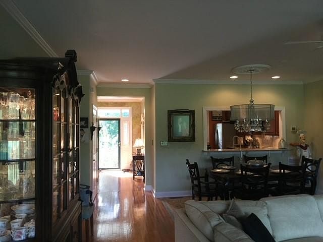 Great room looking towards kitchen and front door