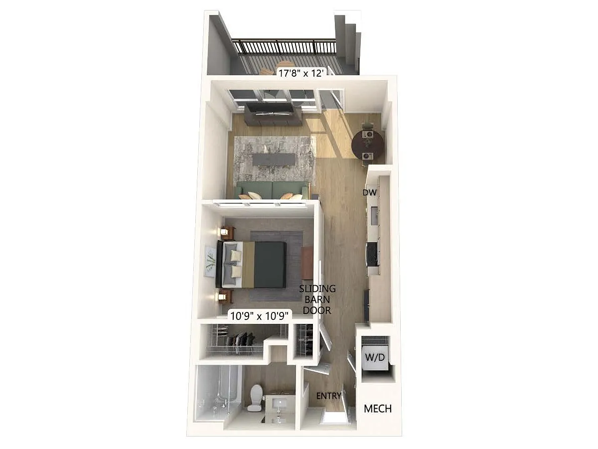 Floor plan S1-640sf