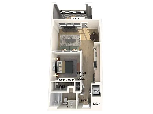 Floor plan S1-640sf