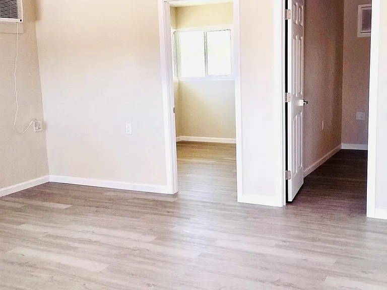Living room with entry into bedrooms