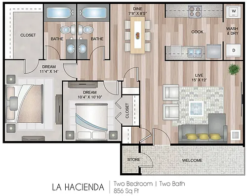 Floor plan La Hacienda
